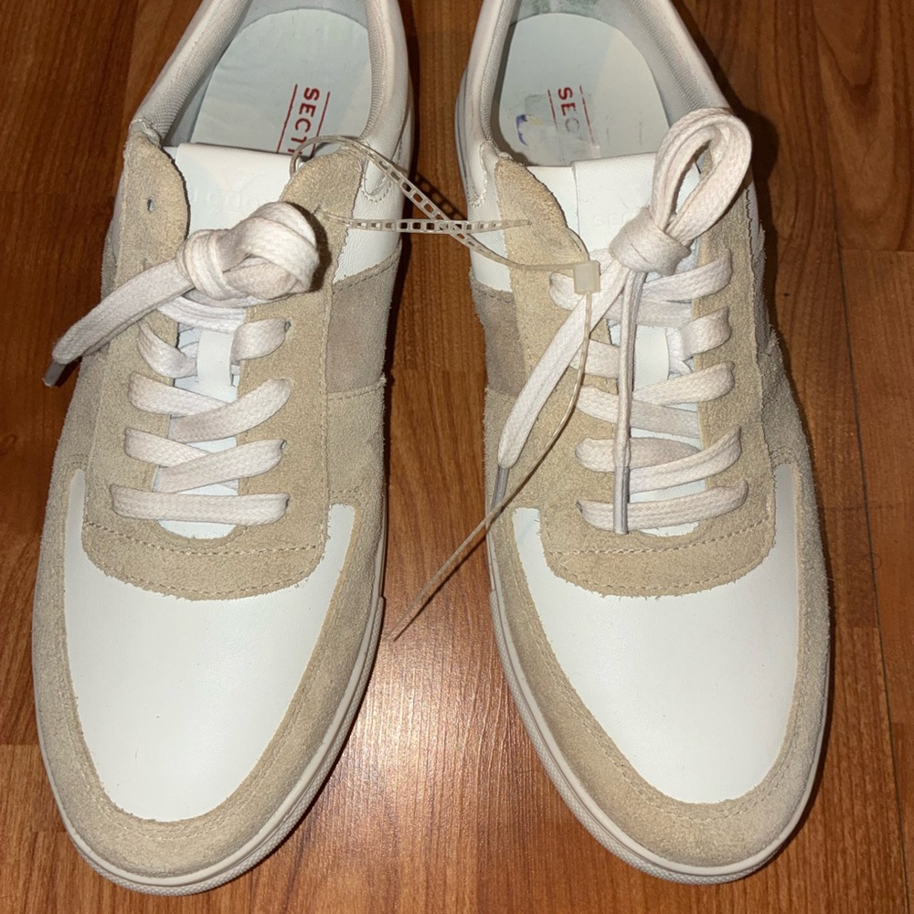 Beige and White Men's Sneakers